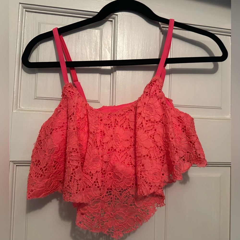 Balera Vibrant Pink Lace Top